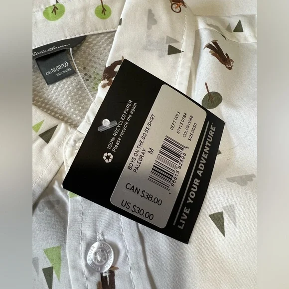 Eddie Bauer Boys Yeti Print Shirt NWT - Picture 6 of 6